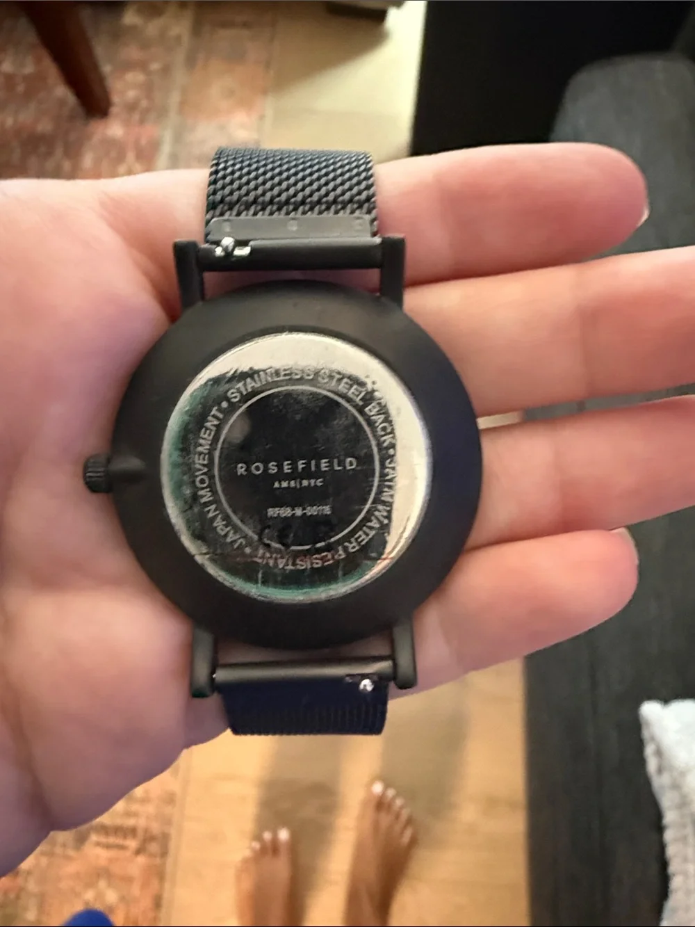 Rosefield Black Minimalist Watch